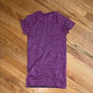 Lululemon pinkish purpleish striped swiftly tech
